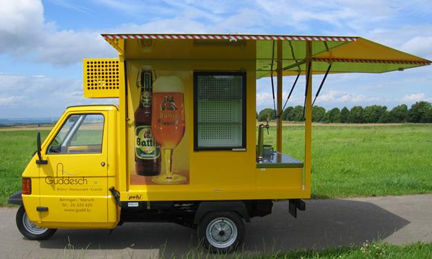 Camionnette réfrigérée avec pompes à bière