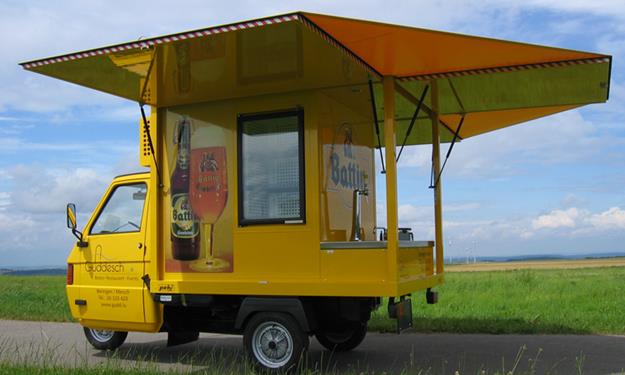 Camionnette réfrigérée avec pompes à bière